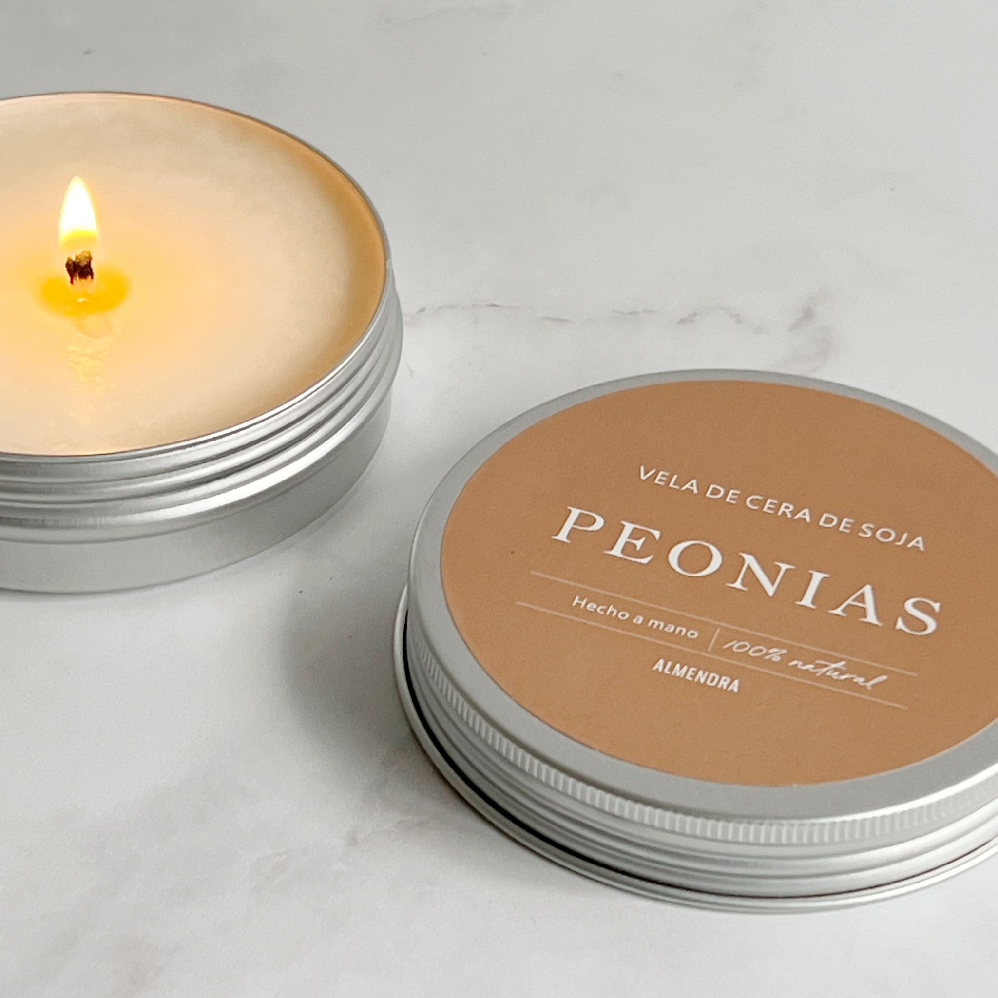 Vela en lata - Almendra