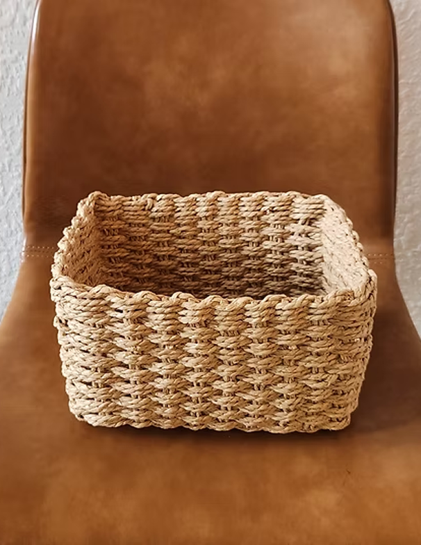 CONTENEDOR mediano de fibra natural - Gift BOX